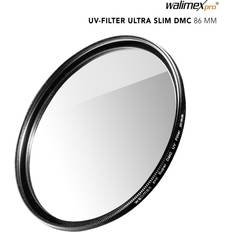 Walimex Pro UV-filter Slim Super DMC 86 mm – särskilt högkvalitativt UV-filter linsfilter, smal endast 2,5 mm, 16 x Super DMC-beläggning, för linsskydd och briljanta färger, med låda