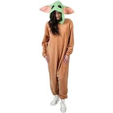 Costumes The Mandalorian Star Wars Grogu Cosplay Union Suit Green/Pink/Beige