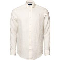 Eton white twill shirt Eton Linen Twill Shirt - White