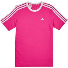 Adidas Junior Girl's Striped T-shirt - Pink