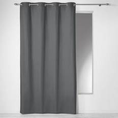 Gris Rideaux Douceur D Interieur Rideau A Oeillets 140 x 240 cm Coton Ardoise