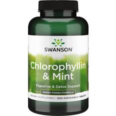 Vitaminer & Kosttilskud Swanson Chlorophyllin & Mint 500 Tyggetabletter