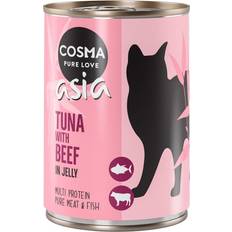 Cosma Asia Em Gelatina 12 x 400 g - Atum Com Vaca