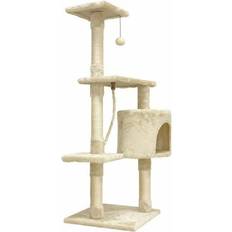 Animaux de compagnie Aucune Paloma Arbre A Chat Beige 40 x 40 x 114 cm 3 Plateformes 1 Corde