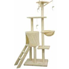 Beige Kattträd 79 X 34 X 138