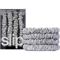 Zilver Haarbanden Slip Pure Silk Skinny Scrunchies Silver