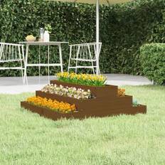 vidaXL honey brown, 80 Solid Wood Pine Planter Raised Bed