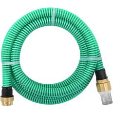 vidaXL Tubo di Aspirazione con Connettori in Ottone Verde 1,1" 10 m PVC