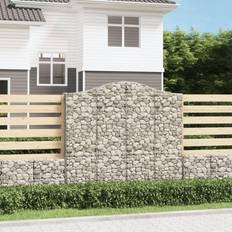 vidaXL Cesti Gabbioni Ad Arco 5 Pz 200x30x180/200 cm Ferro Zincato