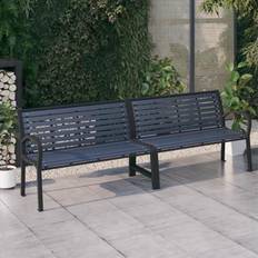 vidaXL black Twin Garden Bench