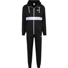 Nylon Monos Nike Sportswear Hooded Woven Tracksuit Men's - Black