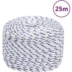Boating vidaXL Boat Rope White 6 mm 25 m Polypropylene white and blue