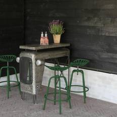 Taburetes de bar exterior Esschert Design Taburete Con Forma De Asiento De Tractor Verde