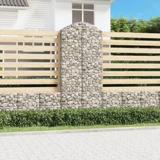 Acero Cestas de gaviones vidaXL Cesta Arco Gabion 100x50x222/240 cm Hierro Galvanizado 50x100cm