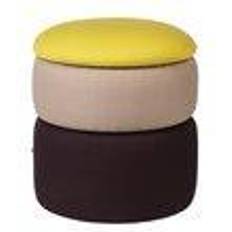 Broste Copenhagen Pond yellow/beige/dark Pouffe