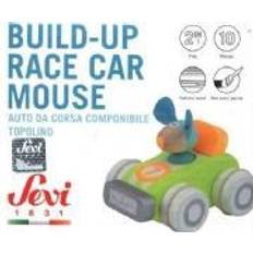 Sevi WOODEN CAR WITH MOUSE [Levering: 6-14 dage]