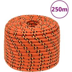 Navigation vidaXL Corde de Bateau Corde de Levage Câble d'Amarrage Ancrage Navire Lignes de Gréement Corde à Linge Orange 14 mm 250 m Polypropylène
