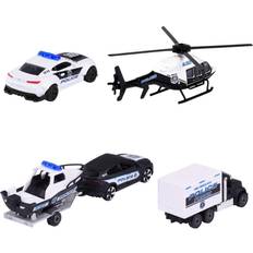 Brannmenn Lekekjøretøy Majorette Police Force 4 Pieces Giftpack, Spielzeugauto