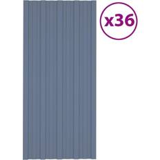 VidaXL Techos de Plástico vidaXL Gris Paneles De Techo 36 Piezas De Acero Galvanizado Gris 100x45 Cm