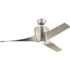 Ventilatori Elstead Lighting Deckenventilator Mit 3 Flügeln 142 cm Und LED-Fernbedienung Aus Gebürstetem