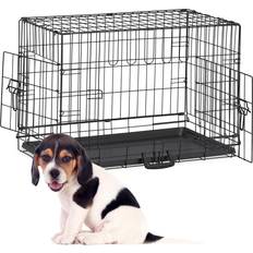 Relaxdays Foldable Dog Crate, Travelling Pets