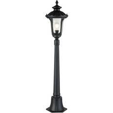 E Réverbères Elstead Lighting Chicago 1-Light Pillar Lantern - Textured Black 23.5 cm Ø23.5 cm Réverbère