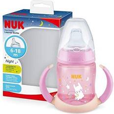 Nuk First Choice Sippy Cup Night 6-18 Months 150 ml Glow in The Dark Handles & Orthodontic Silicone Spout Leak-Proof Anti-Colic