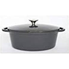 Baumalu Oval Cast Iron Casserole Dish 27 cm with lid