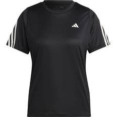 adidas Run Icons 3-Stripes Low Carbon Running T-shirt - Black