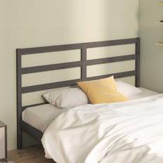 Beds & Mattresses vidaXL grey, 141 Solid Wood Pine Bed Headboard