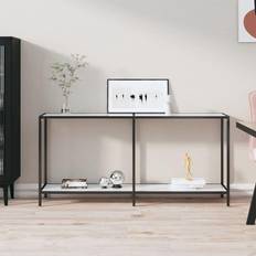vidaXL 160 x 35 x 75.5 cm Hærdet Glas Hvid Konsolbord 35x140cm