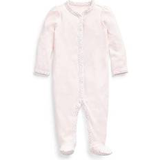 Babies Nightwear Polo Ralph Lauren Baby Girls Cotton Floral-Trim Coverall Delicate Pink Delicate Pink