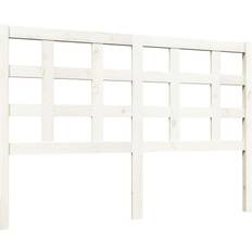 vidaXL 140,5x4x100 massivt fyrretræ hvid Sengegavl