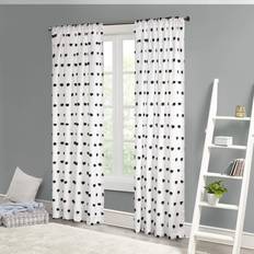Intelligent Design Sophie Sheer Window Curtain 50 x 84 Black 127x160.02cm