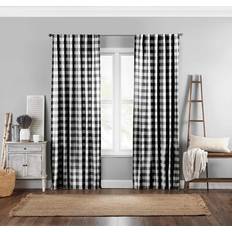 Elrene Farmhouse Buffalo Check Window Curtain 52 x 95 132.08x213.36cm
