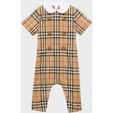 Burberry body Burberry Checked Cotton-Blend Onesie - Kids