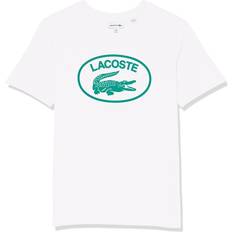 Lacoste Kid's Contrast Branded Cotton Jersey T-shirt - White