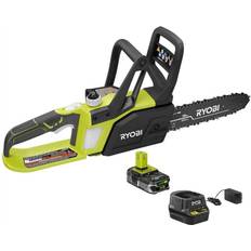 Chainsaws Ryobi p547 10 in. one 18volt lithium cordless chainsaw kit