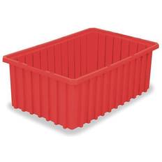 DIY Accessories Akro-Mils Polyethylene Dividable Storage Tote: 20 lb Capacity Red, Stacking Part #33164RED