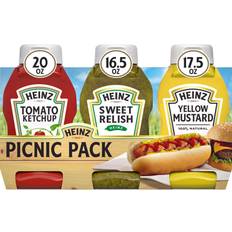 Ready Meals Heinz Tomato Ketchup, Relish, Mustard Picnic Pack, 3 Count