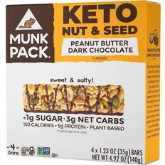 Munk Pack Munk Pack Nut & Seed bar Peanut Butter Dark 4 pcs