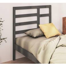 vidaXL grey, 81 Solid Wood Pine Bed Headboard