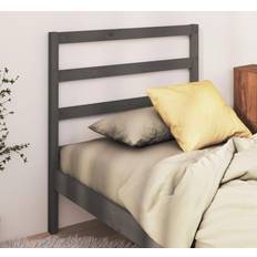 vidaXL grey, 106 Solid Wood Pine Bed Headboard