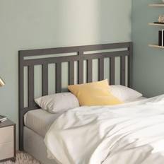 vidaXL grey, 146 Pine Bed Bed Headboard