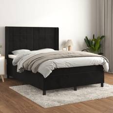 vidaXL Black, 140 cm/block with squares Box Spring Bed Mattress