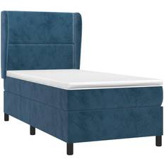 vidaXL dark blue, 100 nails Box Spring Bed