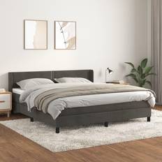 vidaXL Dark grey, Box Spring Bed Mattress