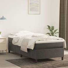 vidaXL dark grey, 35 single Box Spring Bed Frame