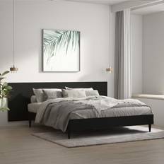vidaXL Per Letto Nera 240x1.5x80 cm In Legno Ingegnerizzato Testiera 80cm