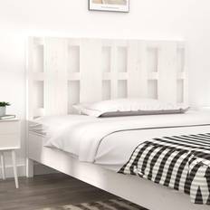 vidaXL Bed White 125.5x4x100 Solid Wood Pine Headboard
